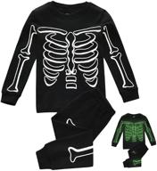 glowing skeleton ghost pajamas: boys sleepwear for halloween - size 2-7t logo