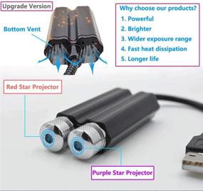 img 3 attached to 🌟 Светильник проектора звёзд LEDCARE USB: регулируемые романтические светильники для автомобилей для подсветки потолков, спален и автомобилей.