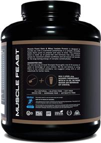 img 2 attached to 🌾 MUSCLE FEAST Oats + Isolate, Gluten Free Whole Oat Powder, Grass Fed Hormone Free Isolate, Natural, Kosher Certified, High Protein, Low Calorie Chocolate Powder, 6lb