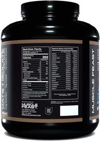 img 3 attached to 🌾 MUSCLE FEAST Oats + Isolate, Gluten Free Whole Oat Powder, Grass Fed Hormone Free Isolate, Natural, Kosher Certified, High Protein, Low Calorie Chocolate Powder, 6lb