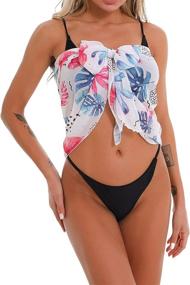 img 1 attached to NZAW Coverups Chiffon Bathing Swimsuit（Black Women's Clothing and Swimsuits & Cover Ups