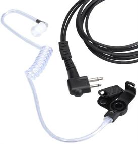 img 3 attached to 📻 1 Pack Motorola Walkie Talkie Earpieces with Mic - 2 Pin Acoustic Tube Headset and PTT for CP200, GP2000, XU1100, PRO1150, MU12