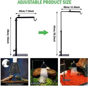 img 3 attached to 🐍 Versatile Reptile Lamp Stand - Adjustable Floor Light Support for Amphibians, Lizards, Turtles, Snakes, and Other Cold-Blooded Animals