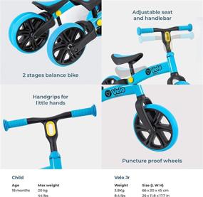 img 1 attached to 🚲 Yvolution Y Velo Junior Toddler Balance Bike: Best No-Pedal Training Bike for Kids 18 Months to 3 Years - 9 Inch Wheel