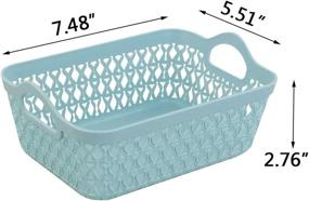 img 2 attached to Tstorage Plastic Storage Baskets Handles