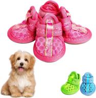 🐾 sunfura dog shoes pet boots: breathable and comfortable mesh sandals with anti-slip sole - ideal paw protection for summer activities логотип