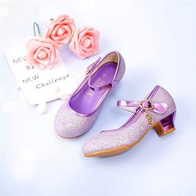 img 2 attached to 🌸 ALPHELIGANCE Sparkle Princess Flower Girls' Wedding Shoes in Flats