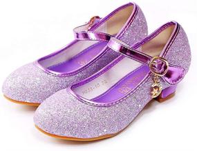 img 4 attached to 🌸 ALPHELIGANCE Sparkle Princess Flower Girls' Wedding Shoes in Flats