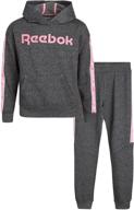 костюм для девочек от reebok: свитшот и джоггеры | активная одежда для девочек для лучшей производительности логотип