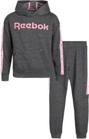 img 4 attached to Костюм для девочек от Reebok: свитшот и джоггеры | Активная одежда для девочек для лучшей производительности