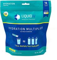 liquid iv lemon lime hydration pouch - 9.03 oz (16 pack) for optimal hydration logo