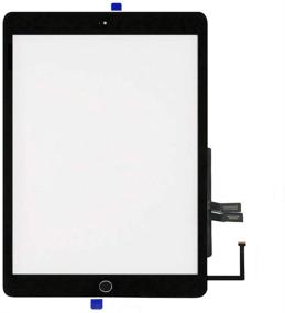 img 2 attached to 📱 Touch Screen Digitizer Glass Replacement for iPad 6 2018 6th Generation A1893 A1954 - Includes Home Button+Camera Holder+PreInstalled Adhesive+Tools Kit (Black)