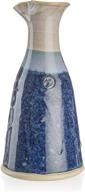 🏰 authentic castle arch pottery wine jug: handcrafted in ireland, 600ml volume, 8 inches height, celtic spiral symbol (blue) логотип