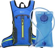 🎒 acvcy hydration backpack with 2l water bladder for raves, festivals, hiking, running, cycling, camping, skiing - water bladder bottle storage backpack logo