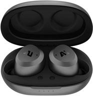 🎧 ausounds au-stream hybrid true wireless earbuds: premium active noise cancelling, touch controls, wireless charging, gray logo