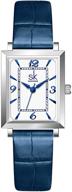 classic rectangle stainless squareladies number blue logo