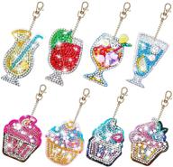 diamond painting keychain handmade diamonds logo