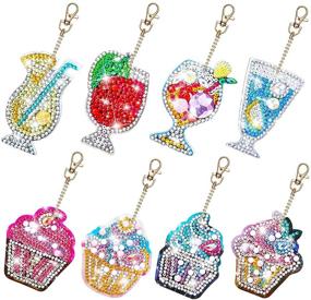 img 4 attached to Diamond Painting Keychain Handmade Diamonds