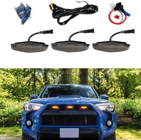 img 4 attached to GTINTHEBOX 3 Pcs Grille Led Amber Light For 2014-2021 Toyota 4Runner TRD Pro Grille SR5 TRD Off-Road Limited TRO Pro