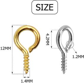 img 2 attached to 600Pcs Eyelet Screws Threaded Jewelry