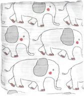 🐘 cute muslin baby blanket with polka dots - new york theme (red elephant) logo