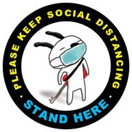 naughty mong social distancing decals logo