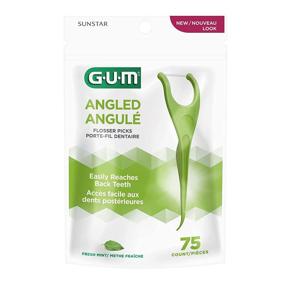 img 3 attached to 🦷 GUM Angled Flossers, Fresh Mint, Pack of 75 for Effective Oral Care