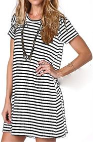 img 3 attached to Alaster Womens Casual Striped Dresses Women's Clothing for Dresses