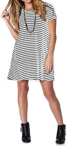 img 2 attached to Alaster Womens Casual Striped Dresses Women's Clothing for Dresses