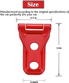 img 1 attached to YANWEN Front Engine Hood Hinge Trim Decoration Cover Compatible With Jeep JL JLU Wrangler &Amp