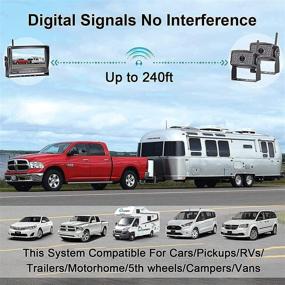 img 2 attached to DoHonest- V23: HD 1080P RV Wireless Backup Camera with 2 Rear View Cameras, 7‘’ DVR Touch Key Monitor and Stable Digital Signals - Perfect for Furrion Pre-Wired RV, Trailer, Truck, 5th Wheel!