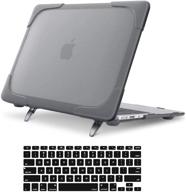 💻 enhance macbook air protection: mosiso heavy duty plastic hard shell case with kickstand & keyboard cover (grey)" logo