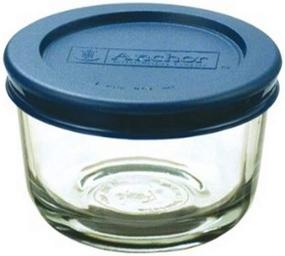 img 3 attached to 🍽️ Anchor Hocking 1-Cup Round Food Storage Containers: Set of 6 Clear Glass Containers with Blue Plastic Lids - Keep Your Leftovers Fresh!