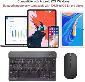 img 3 attached to Rechargeable Bluetooth Keyboard Ultra Slim Portable