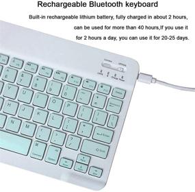 img 1 attached to Rechargeable Bluetooth Keyboard Ultra Slim Portable