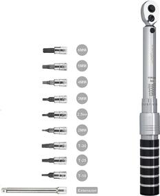 img 3 attached to 🔧 Venzo 1/4 Inch Driver Click Torque Wrench Set - 2 to 15 Nm - Compact Adjustable Tool for MTB, Road Bike, Motorcycle - Complete Kit with Bits Included