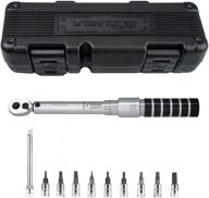 🔧 venzo 1/4 inch driver click torque wrench set - 2 to 15 nm - compact adjustable tool for mtb, road bike, motorcycle - complete kit with bits included logo