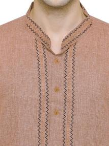 img 1 attached to 👕 Indian Men's Kurta Pajama by Maple Clothing: Clothing and Sleep & Lounge Wear