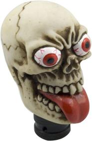 img 4 attached to 🧛 Mavota Skull Shifter Knob – Red Tongue with Big Eyes Style – Off-White Manual/Automatic Gear Shift Knob