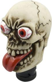 img 2 attached to 🧛 Mavota Skull Shifter Knob – Red Tongue with Big Eyes Style – Off-White Manual/Automatic Gear Shift Knob
