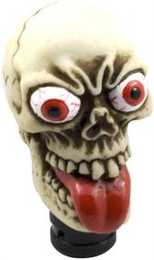 img 3 attached to 🧛 Mavota Skull Shifter Knob – Red Tongue with Big Eyes Style – Off-White Manual/Automatic Gear Shift Knob