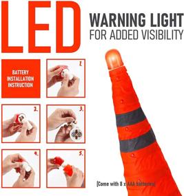 img 1 attached to 🚦 Cartman Collapsible Traffic Reflective: Versatile, Portable Safety Solution