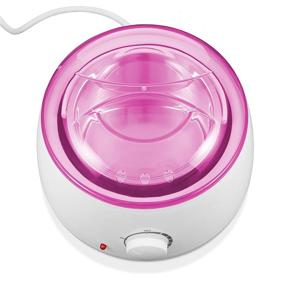 img 2 attached to Efficient Hair Removal: Salon Sundry Portable Electric Hot Wax Warmer with Stylish Pink Lid