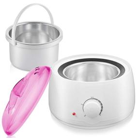 img 3 attached to Efficient Hair Removal: Salon Sundry Portable Electric Hot Wax Warmer with Stylish Pink Lid