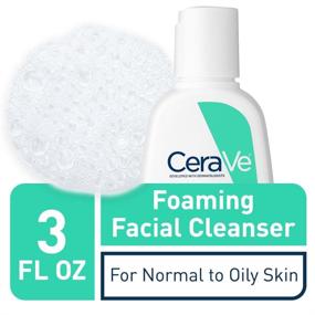 img 2 attached to 🧼 CeraVe Foaming Facial Cleanser - 3 Fl. Oz Travel Size - Daily Face Wash for Oily Skin - Fragrance Free