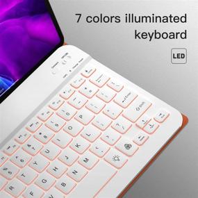 img 1 attached to 🔸 GUDOU 2021 3rd Generation iPad Pro 11 inch Keyboard Case with Backlit Detachable Keyboard for iPad Pro 2020/2018 (2nd/1st) and iPad Air 4th Generation 10.9 - Ultra Slim Magnetic PU Cover - Auto Sleep/Wake - Supports Pencil 2 Charging - Orange