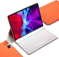 🔸 gudou 2021 3rd generation ipad pro 11 inch keyboard case with backlit detachable keyboard for ipad pro 2020/2018 (2nd/1st) and ipad air 4th generation 10.9 - ultra slim magnetic pu cover - auto sleep/wake - supports pencil 2 charging - orange logo