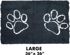 img 2 attached to 🐶 My Doggy Place Ultra Absorbent Microfiber Dog Door Mat - Charcoal with Paw Print, Large (36 x 26 inch) - Keep Your House Clean and Free from Mud and Dirt