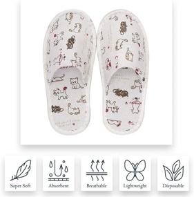 img 3 attached to Disposable Slippers Cotton Breathable Non Slip Foot, Hand & Nail Care