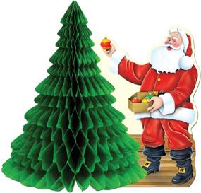 img 1 attached to 🎅 Santa Tissue Tree Centerpiece Party Accessory - 1 Count/Pack